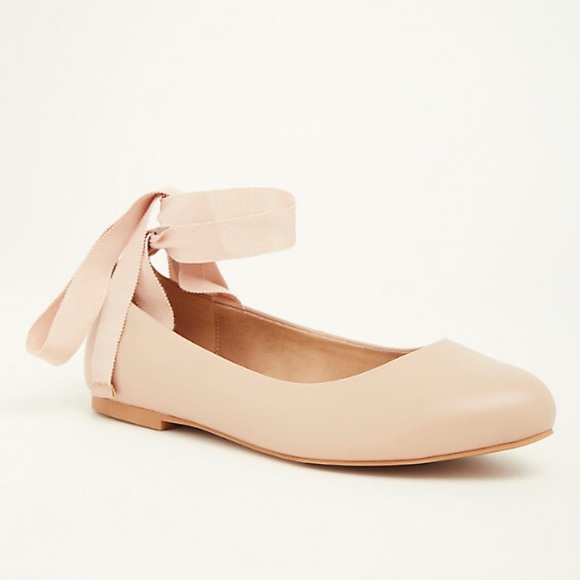 flats with ribbon ankle ties